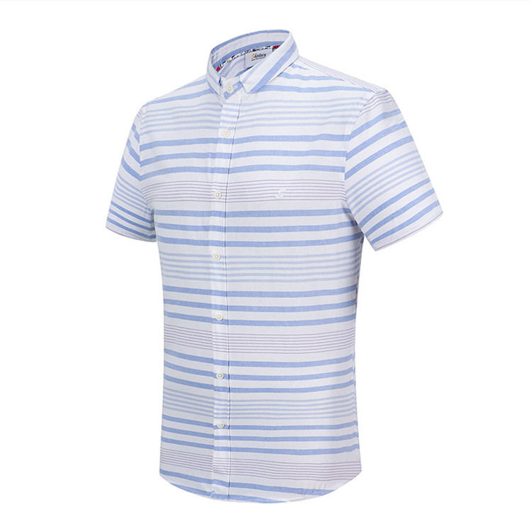 Logotipo personalizado con botón arriba Manga corta 100% algodón camisa para niños camisa para niños