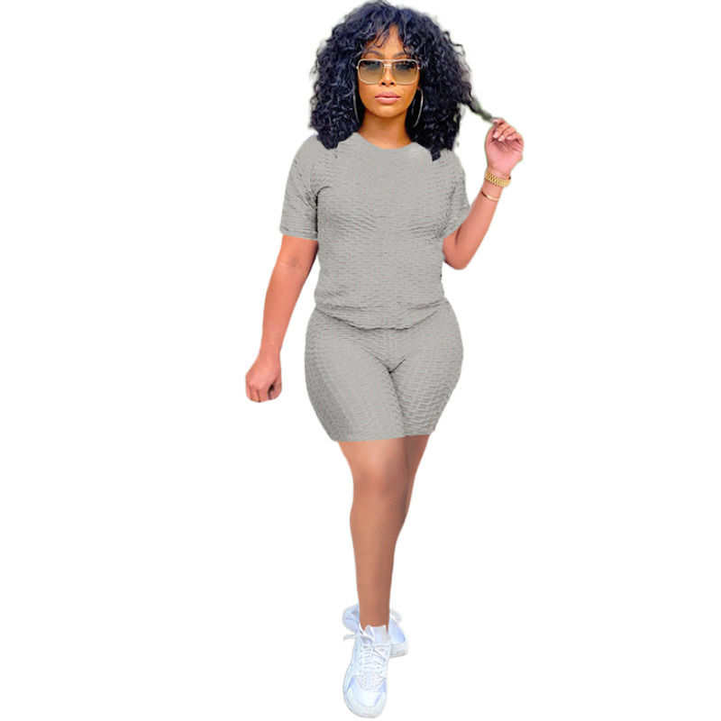 2021 antibacteriano de buena calidad 2 piezas juego camisa de yoga pantalones cortos corredores pantalones cortos trajes deportivos