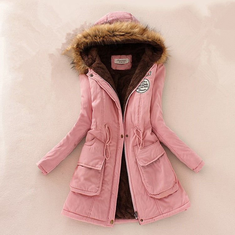 Chaqueta de invierno gruesa mujer chaqueta de invierno chaqueta de parka con cuello caliente con forro de piel chaqueta de lana gruesa