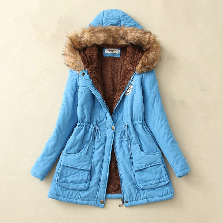 Chaqueta de invierno gruesa mujer chaqueta de invierno chaqueta de parka con cuello caliente con forro de piel chaqueta de lana gruesa