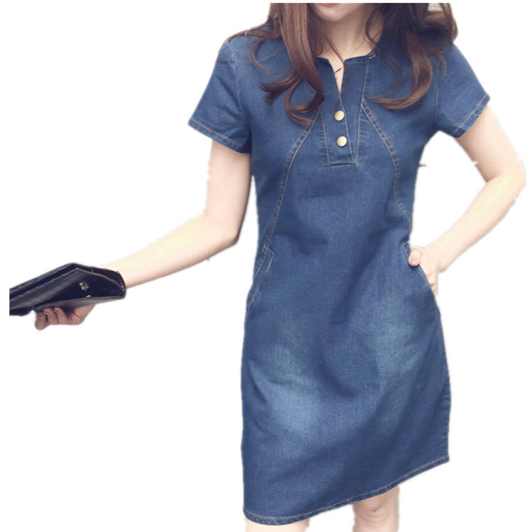 Vestidos de mujer directos de fábrica vestidos casuales antiestáticos vestidos de jeans de talla grande