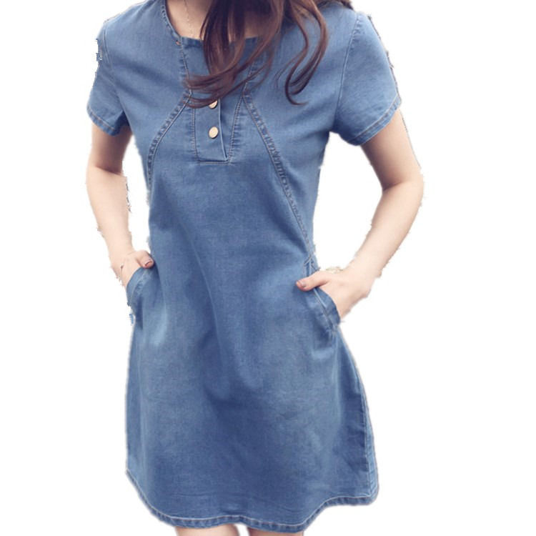 Vestidos de mujer directos de fábrica vestidos casuales antiestáticos vestidos de jeans de talla grande