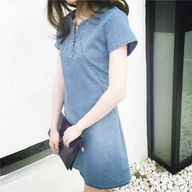 Vestidos de mujer directos de fábrica vestidos casuales antiestáticos vestidos de jeans de talla grande