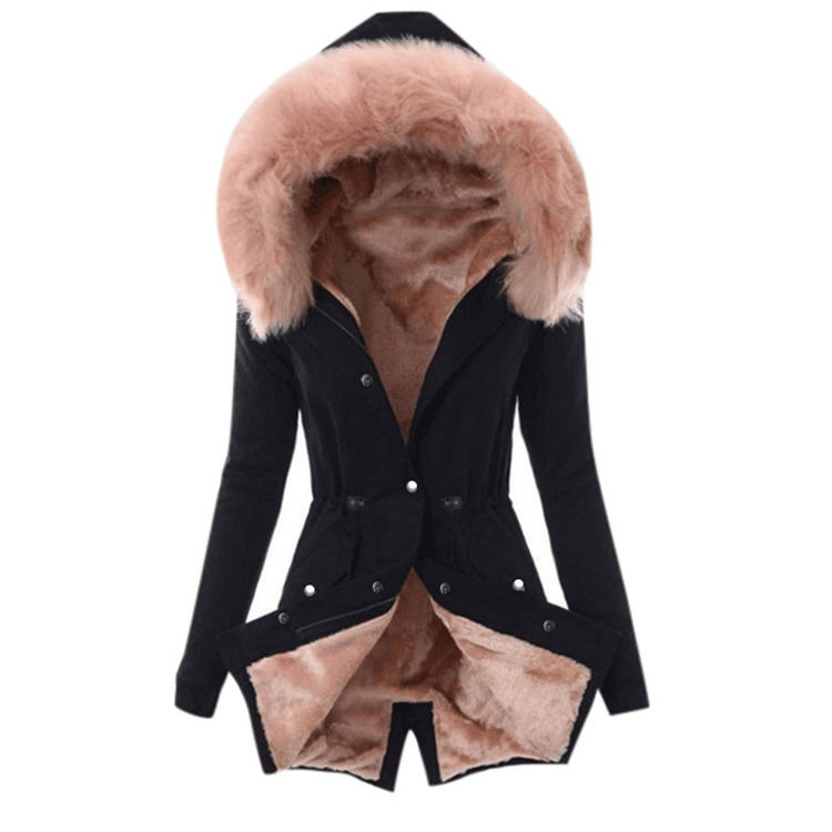 Inodoro 2020 abrigo de mujer para ropa exterior abrigo de piel caliente cuello de lana chaquetas de algodón chaqueta con capucha